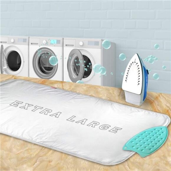 Ironing Mat,Extra Large Thickened (47.25 x 21.55 inch) Ironing Blanket Portable - Picture 1 of 8